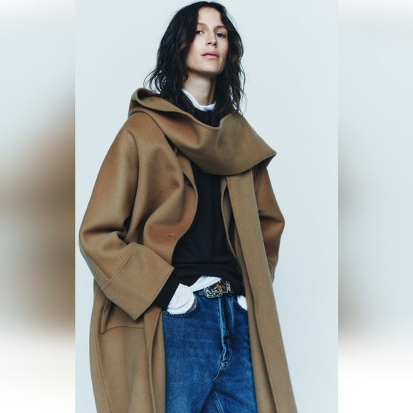 BNWT! DOUBLE SIDED WOOL COAT ZW COLLECTION( original price 429 plus tax) - Picture 9 of 10